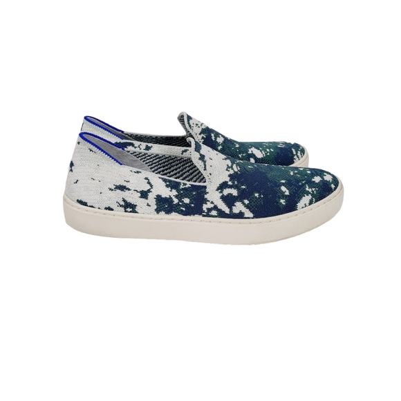 Rothy’s Sea Green Shibori Original Slip On Sneaker Size 8 - Picture 2 of 8